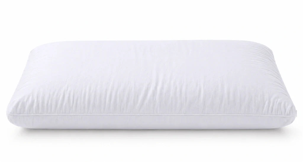 Almohada Viscoelástica Recta Exclusiva con funda de tela Towel blanca, vista frontal