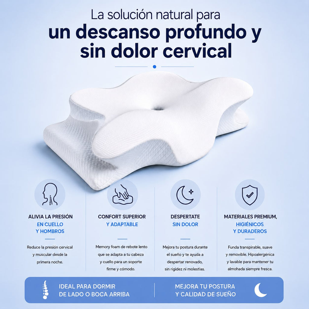 Almohada ergonómica cervical Memory Foam