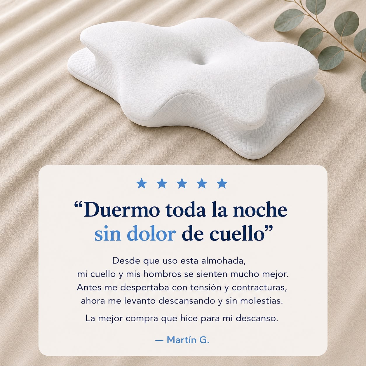 Almohada ergonómica cervical Memory Foam
