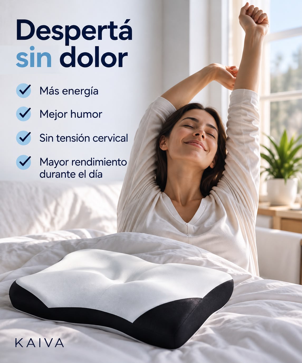 Almohada anatomica cervical espuma viscoelastica