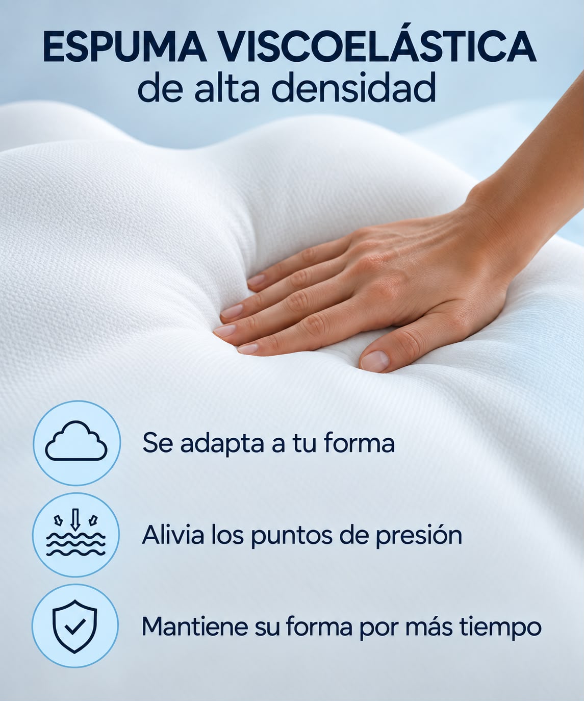 Almohada anatomica cervical espuma viscoelastica
