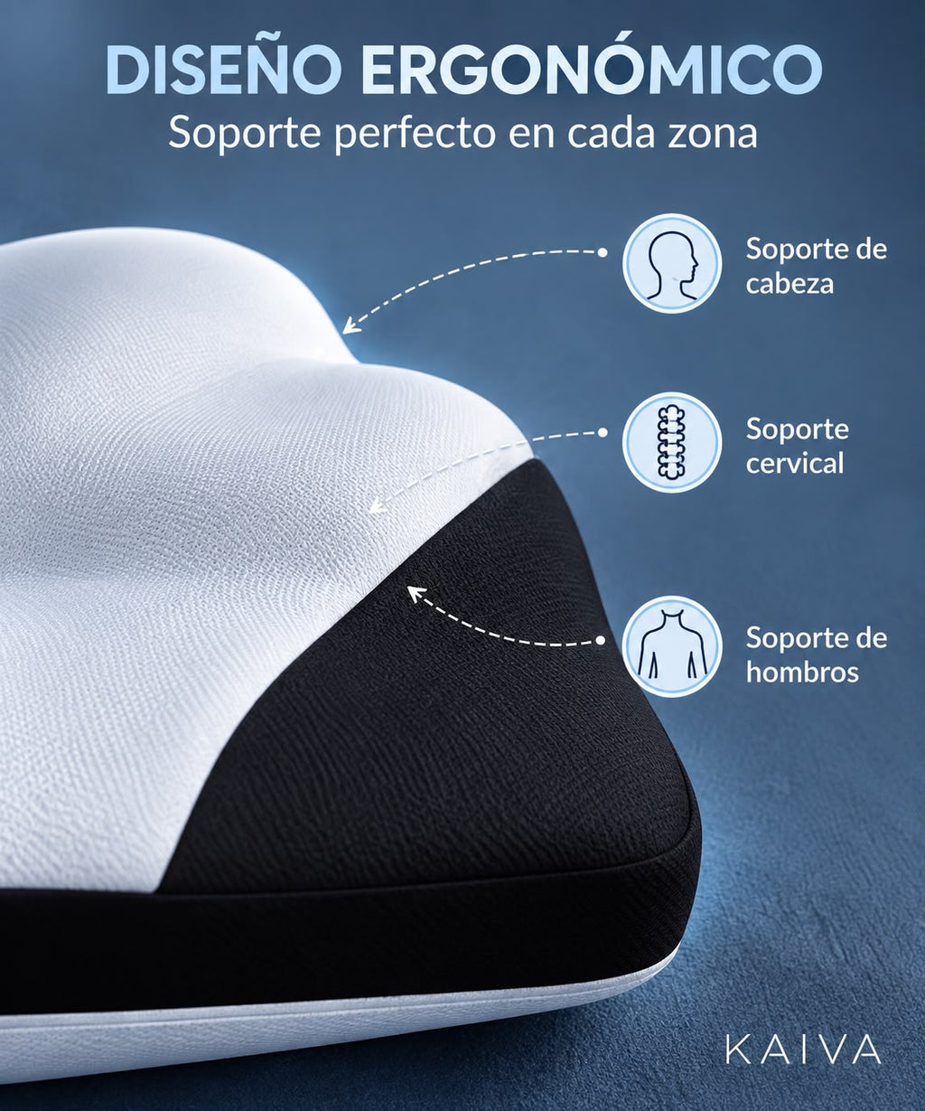 Almohada anatomica cervical espuma viscoelastica