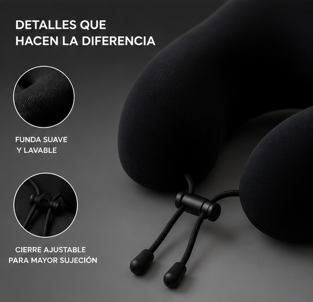 Almohada Inteligente Viscoelástica Cervical Cuello de Viaje